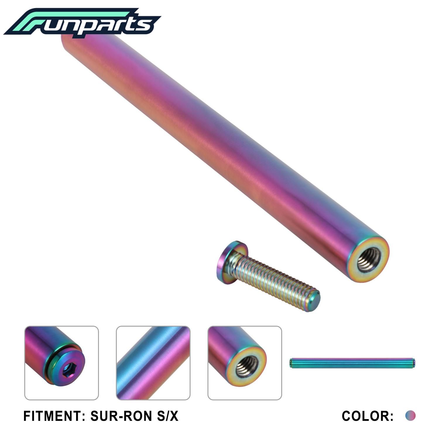 JFGRACING チタン合金フットペグサポートブレースレバー SUR-RON Light Bee S X対応 真空コーティング