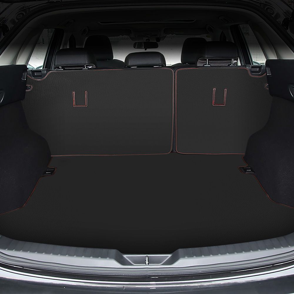 マツダ Mazda CX-5 2022年式 ラゲッジルーム用 トランクマット 3点セット カーボン調 レザー製 面ファスナー固定 傷防止 擦れ防止 荷室内装保護 ドレスアップ 13,679円