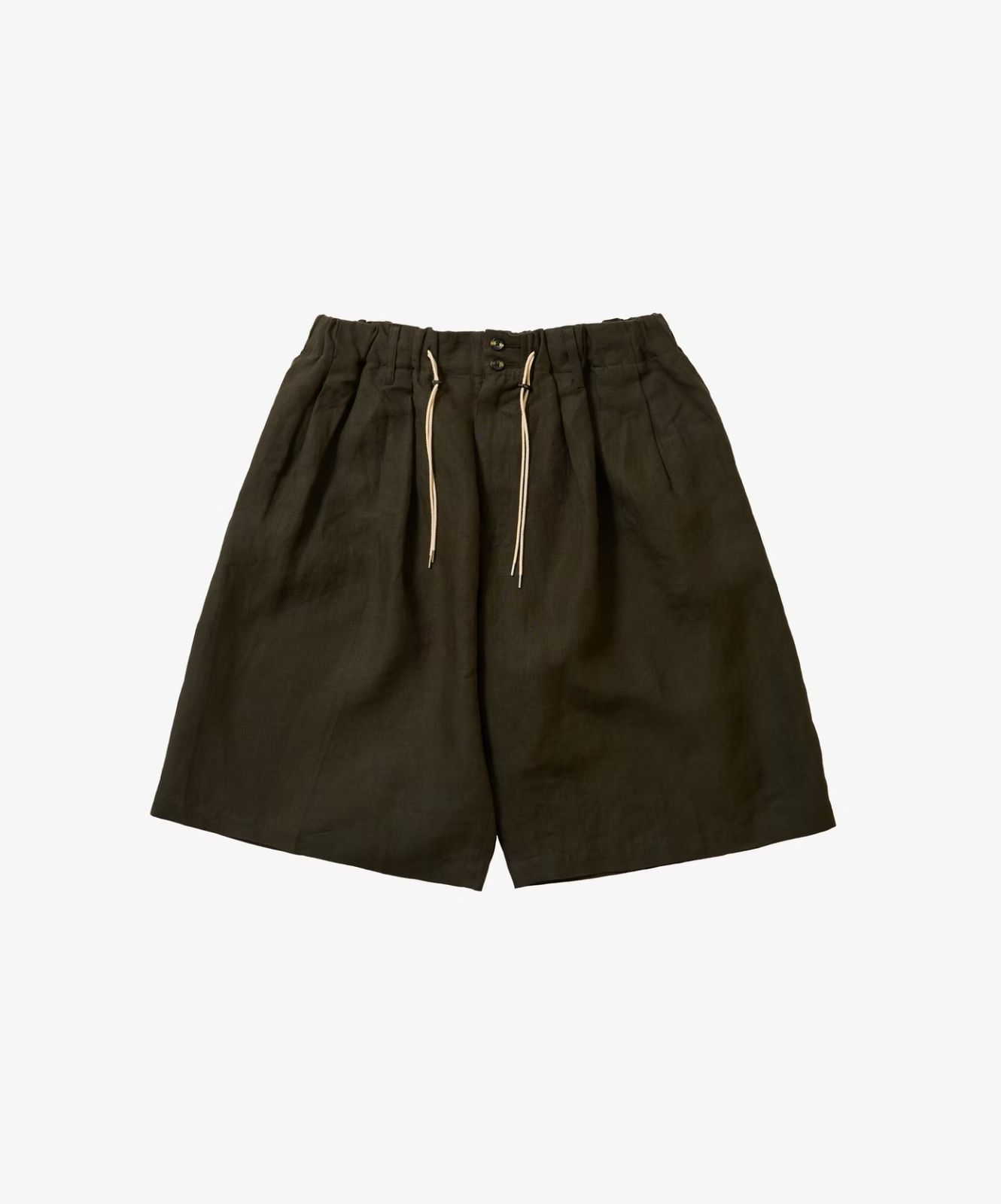 Sillage シアージ circular short pants linen deep forest サーキュラーショートパンツ リネン