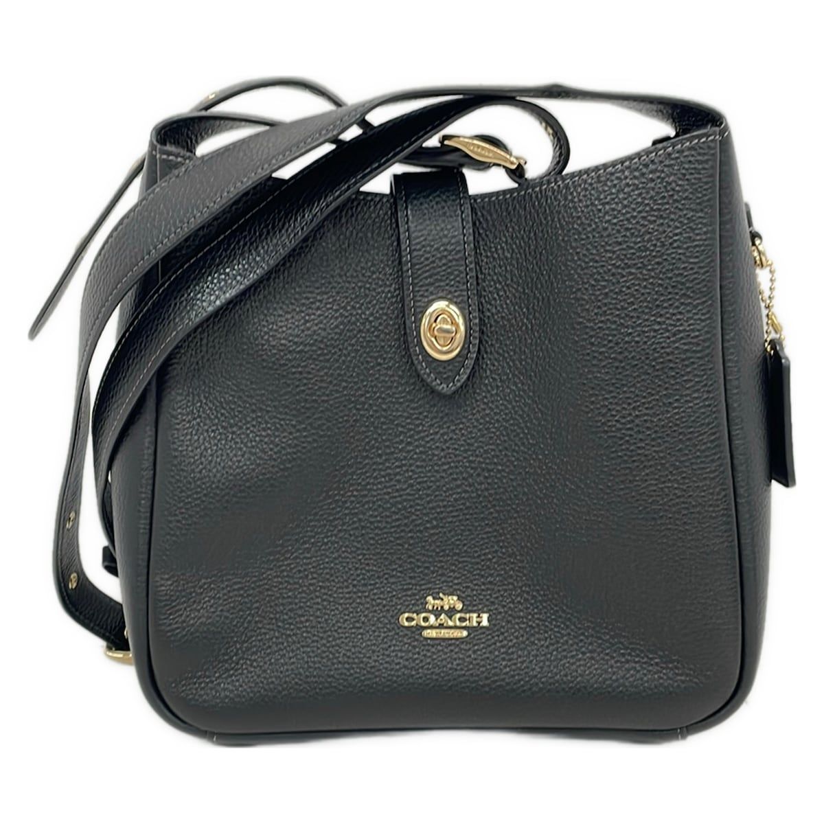 COACH(コーチ) ショルダーバッグ美品 ハドリー コンバーチブル クロスボディ バッグ CW002 黒 レザー 17,064円