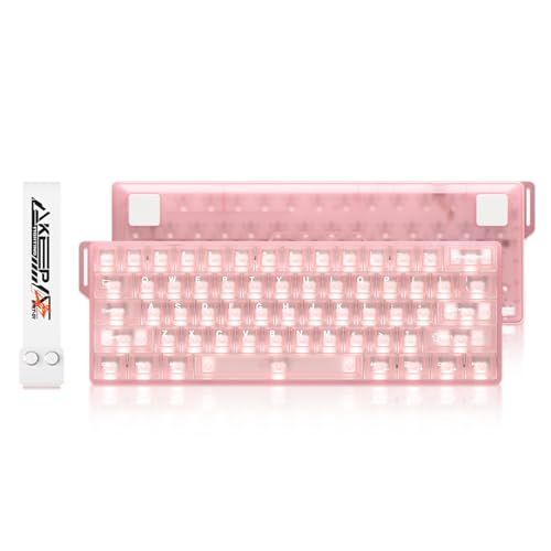 DAREU COOL60 半透明デザイン 0.01mm ラピッドトリガー対応 ゲーミングキーボード 有線8000hzポーリングレート 磁気スイッチ ホットスワップ SOCD対応 テンキーレス 60%英語配列 ピンク 可愛い【1年間】e