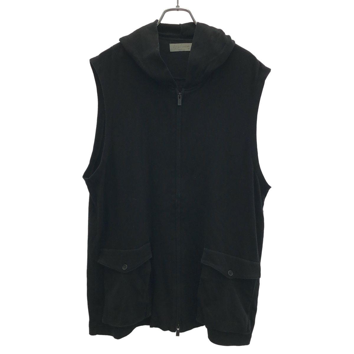 Yohji Yamamoto POUR HOMME ヨウジヤマモト プールオム ノースリーブフーデッドベスト HZ-T69-998 ブラック 3