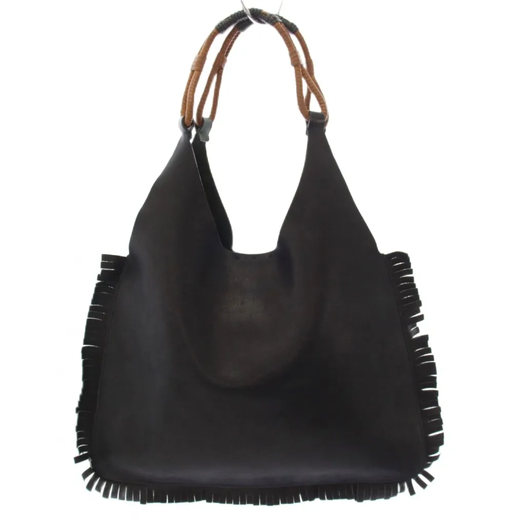 マルニ MARNI トートバッグ ハンドバッグ レザー フリンジ 緑 グリーン