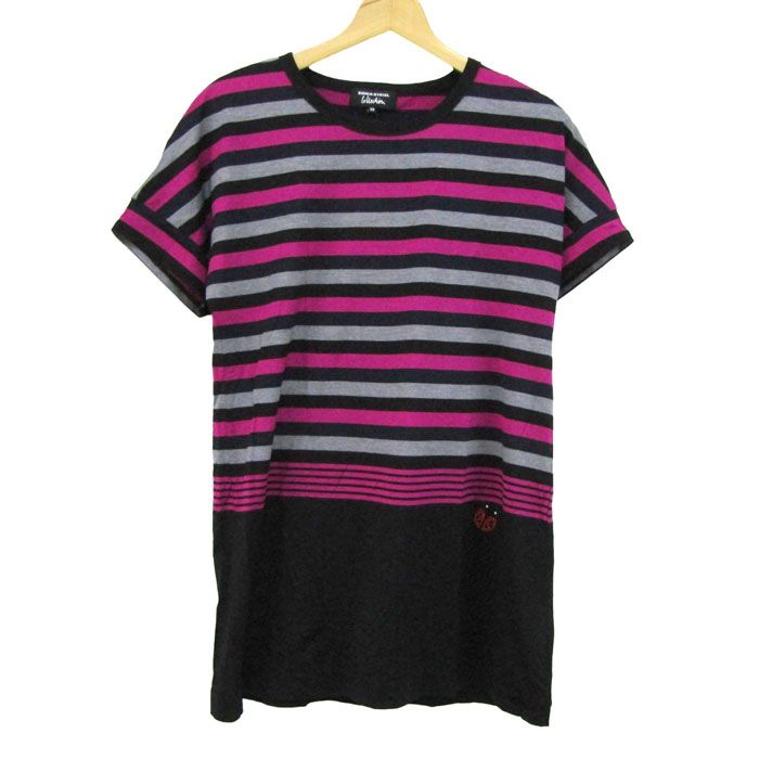 ソニアリキエル チュニック シャツ トップス 半袖 ボーダー レディース 38サイズ マルチカラー Sonia Rykiel