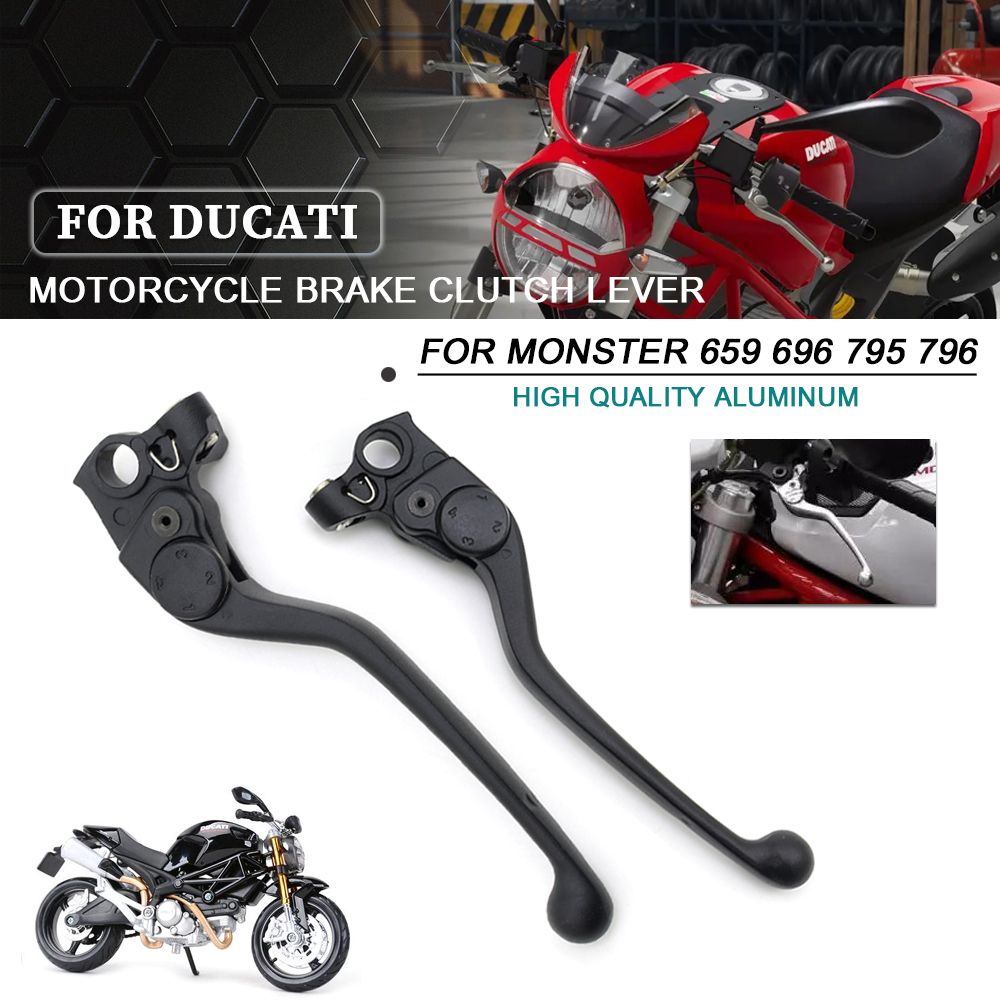 ドゥカティ Monster 659 696 795 796 Hypermotard 796 DesertX 950 Scrambler 800 1100対応 フロントブレーキ クラッチレバー アルミ製