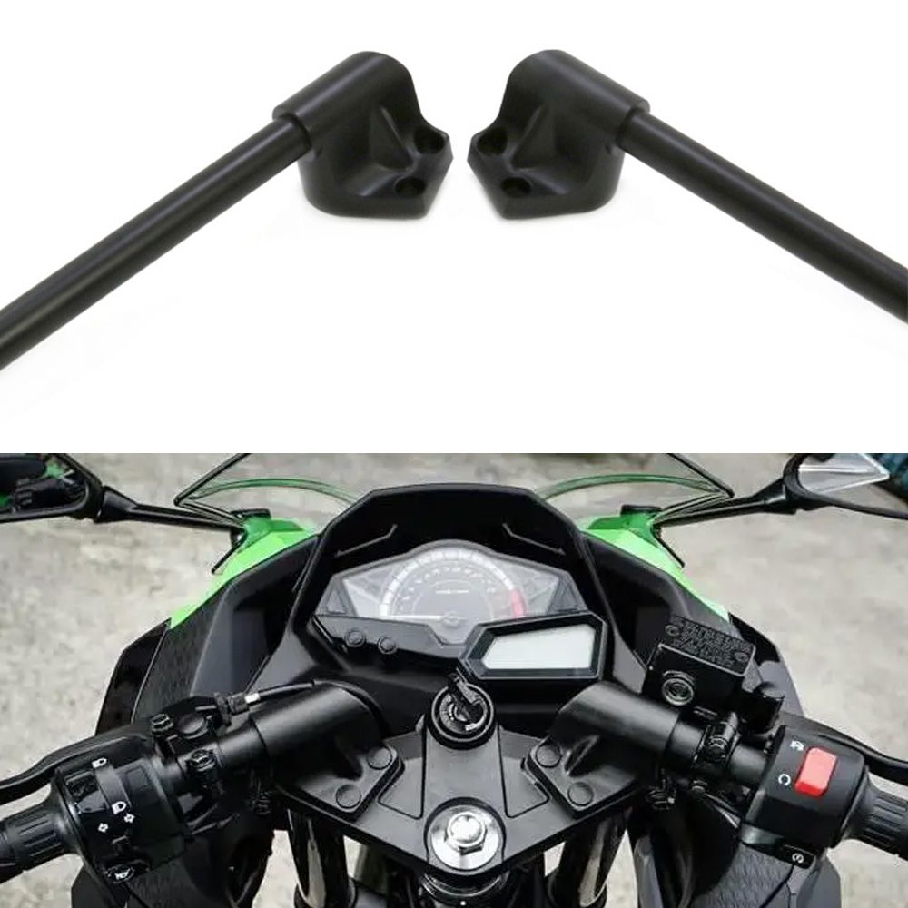カワサキ ニンジャ300 300R 250 250R EX250対応 スプリットハンドルバー ブラックアルミ製