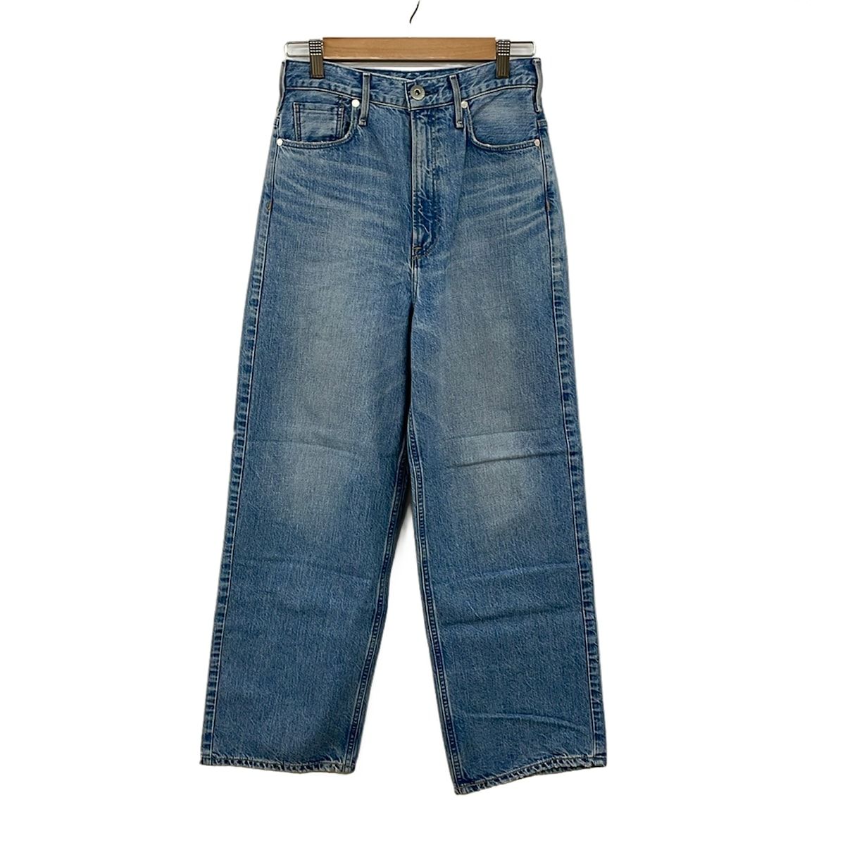 upper hights(アッパーハイツ) ジーンズ サイズ23 レディース美品 ライトブルー フルレングス/ダメージ加工/THE NIECE