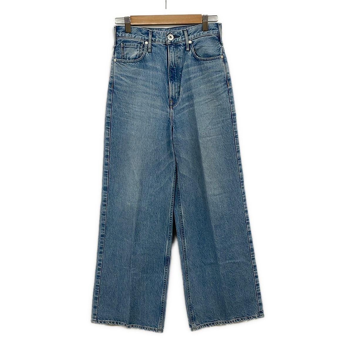 upper hights(アッパーハイツ) ジーンズ サイズ23 レディース美品 ライトブルー フルレングス/ダメージ加工/THE SISTER