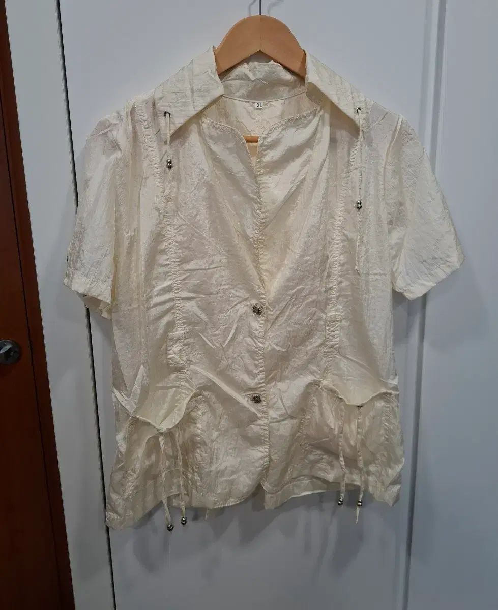 レディース 半袖シャツ アイボリー XL (新品)