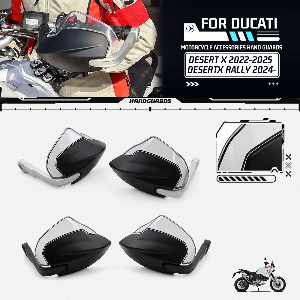 Ducati Desert X DesertX Rally 2022〜2025対応 ハンドガード ハンドルプロテクター アルミ製