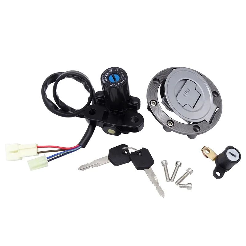 JIUWAN ヤマハ MT03 YZF-R6 R1 XJ6 FJ09 FZ09 FZ07 FJ13 FZ1 FZ6 FZ8対応 イグニッションスイッチロック 燃料キャップ 2キーセット 12V
