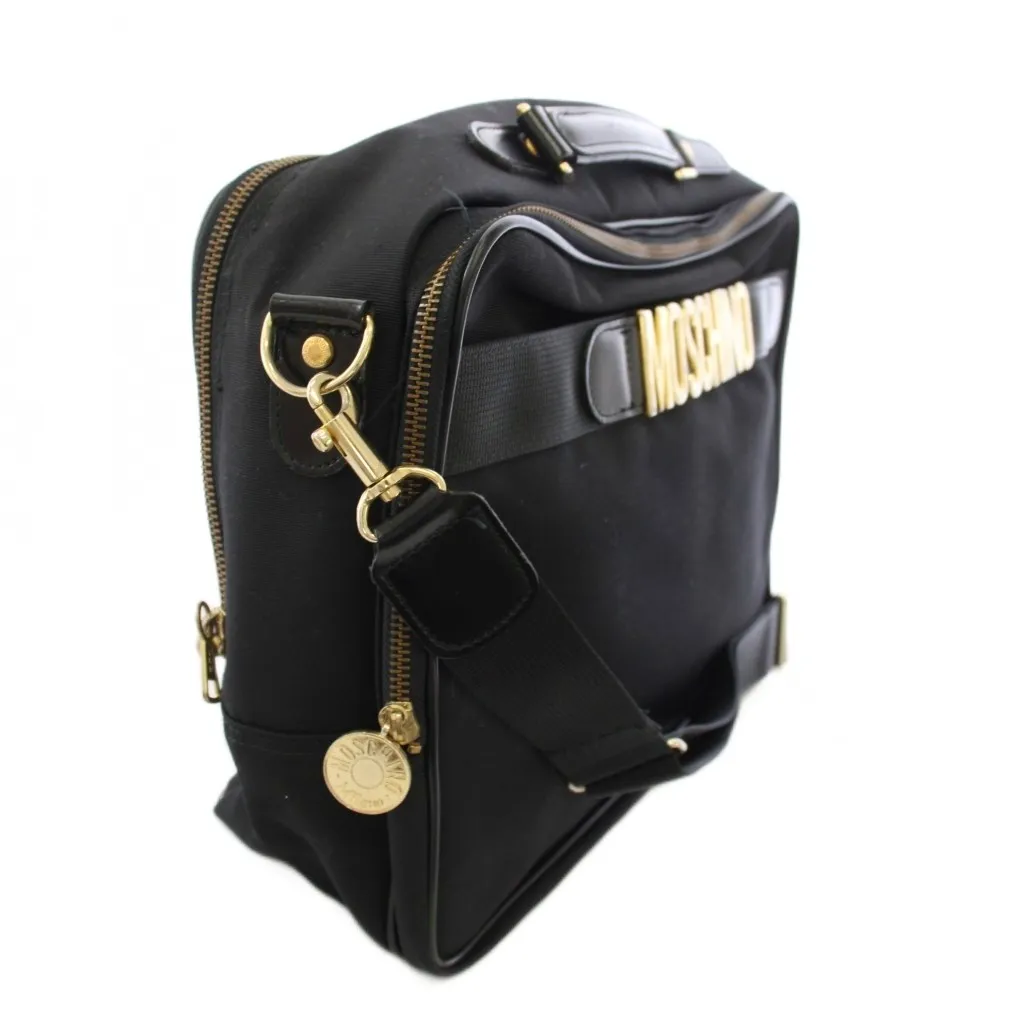 モスキーノ MOSCHINO ショルダーバッグ ハンドバッグ ロゴ 黒 ブラック