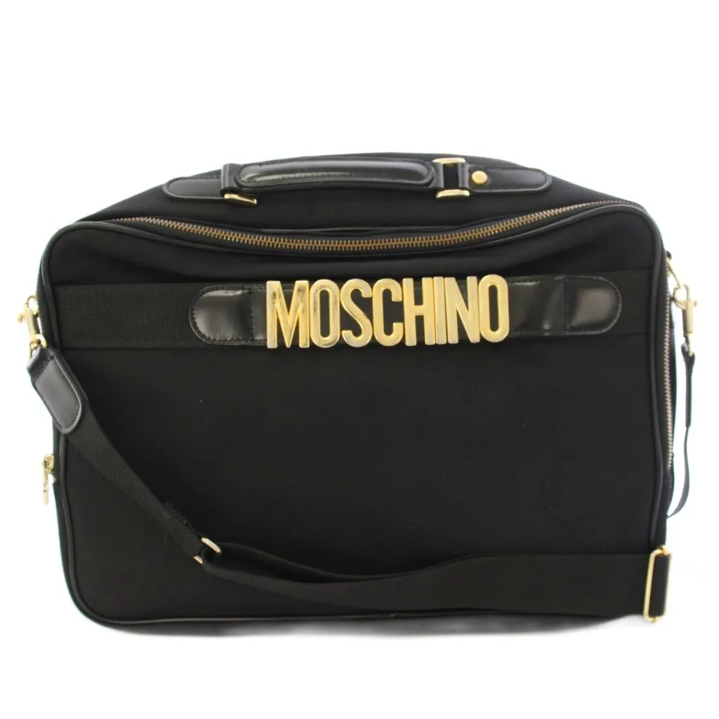 モスキーノ MOSCHINO ショルダーバッグ ハンドバッグ ロゴ 黒 ブラック
