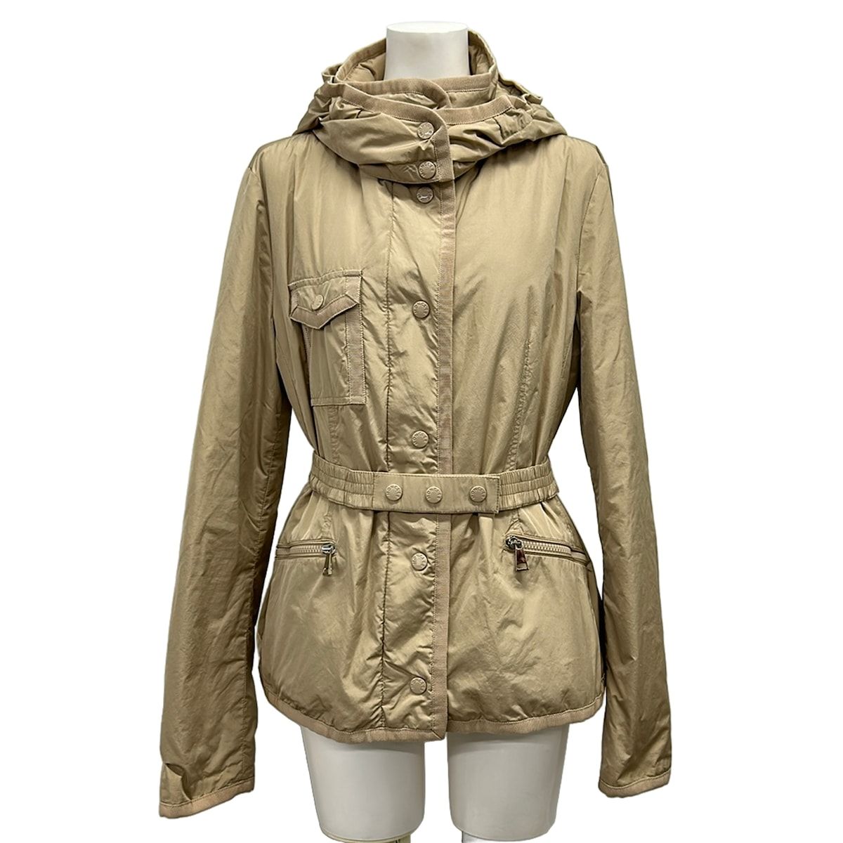 MONCLER(モンクレール) ダウンジャケット サイズ2 M レディース ROSE ベージュ 長袖/ジップアップ/冬 ダウン