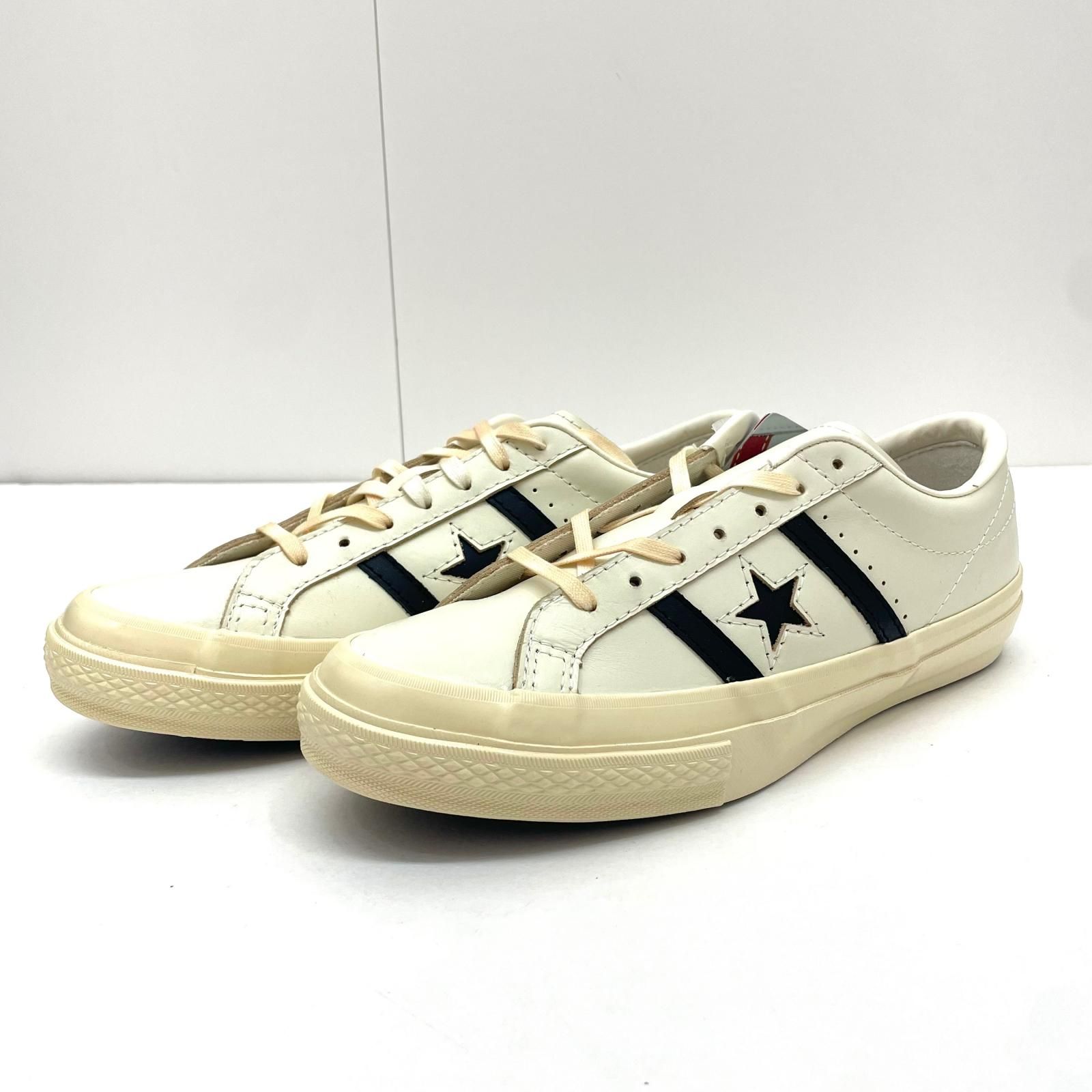 【尾張小牧店】 中古 CONVERSE | コンバース スニーカー 26.5cm STAR & BARS US LEATHER 1SD903 ベージュ 【126】
