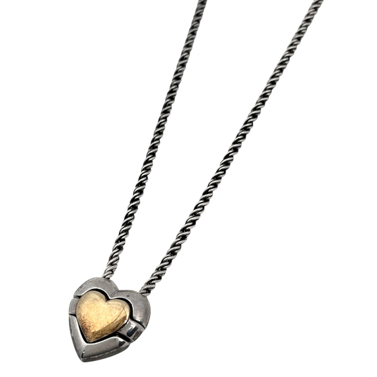 ティファニー TIFFANY&Co. ネックレス パズルハート シルバー925 750 シルバー ゴールド レディース 【中古】