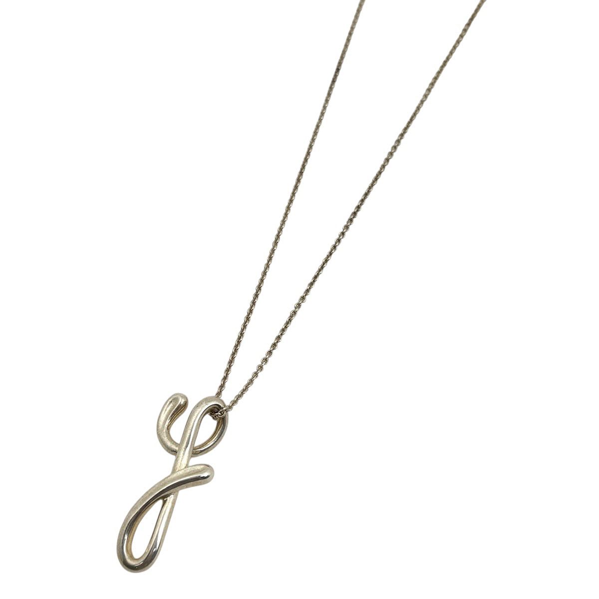 ティファニー TIFFANY&Co. ネックレス レター アルファベット イニシャル Y シルバー925 シルバー レディース 【中古】