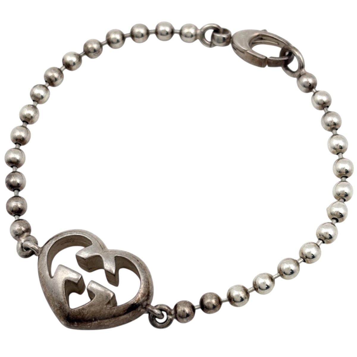 グッチ GUCCI ブレスレット ボールチェーン ハート シルバー925 シルバー レディース 【中古】 17,850円