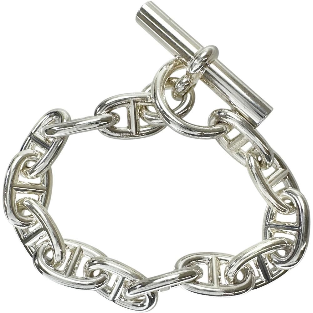 【HERMES/エルメス】シェーヌダンクル 13コマ ブレスレット シルバー925 48.8g 14.0cm レディース 【中古】【真子質店】【GD】