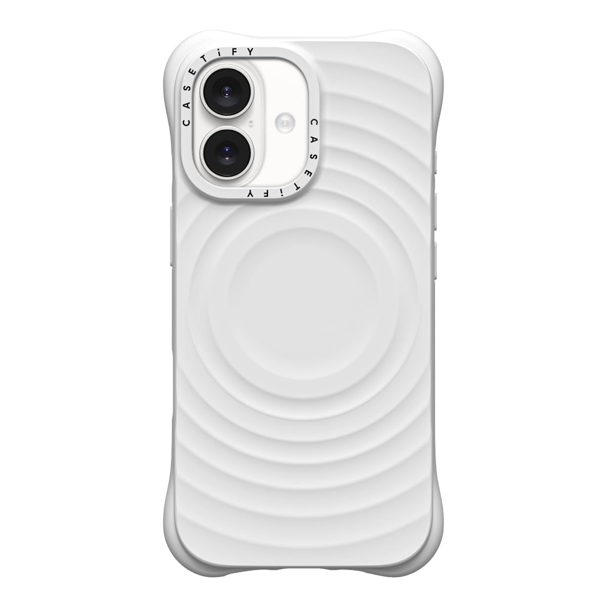 CASETiFY ウェーブ シリコン iPhone 17 ケース [波型シリコン/MagSafe対応/耐衝撃] - ホワイト
