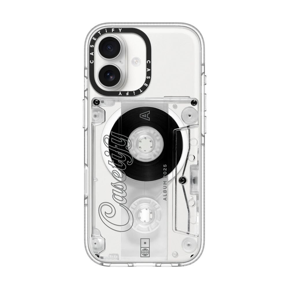CASETiFY インパクト クリア iPhone 17 ケース [黄変防止/クリア 透明/MagSafe対応] - Audio Cassette - Clear