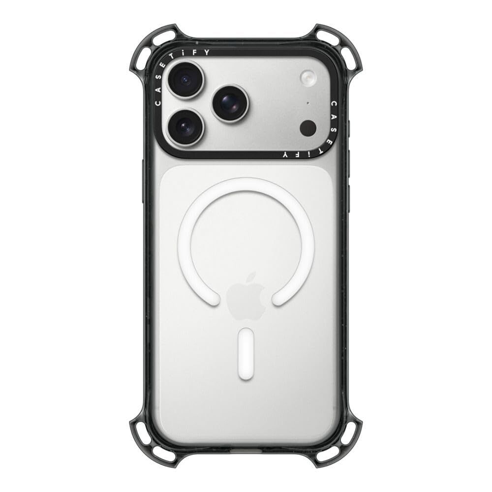 CASETiFY バウンス iPhone 17 Pro Max ケース [耐衝撃/米軍MIL規格/Magsafe対応] - クリア ブラック