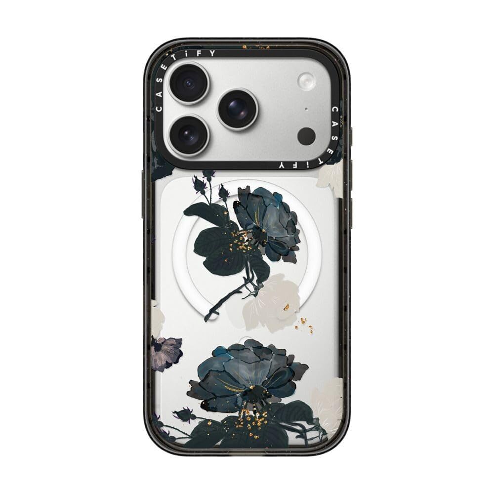 CASETiFY インパクトiPhone 17 Pro ケース [MagSafe対応/薄型 軽量/耐衝撃] - White and Black Floral - クリア ブラック 9,453円