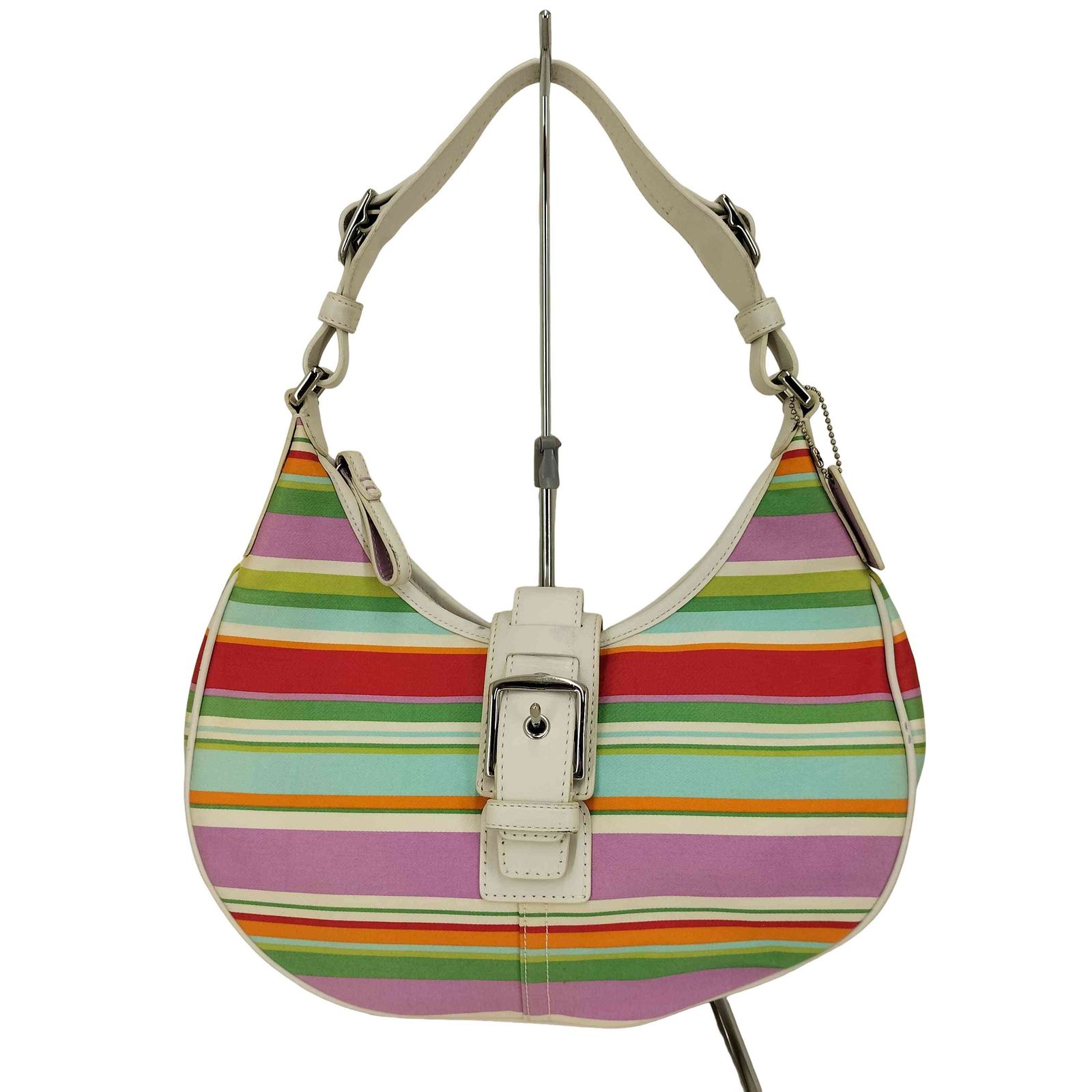 コーチ COACH HAMPTON HOBO BAG ストライプ ホーボー バッグ レディース 表記無