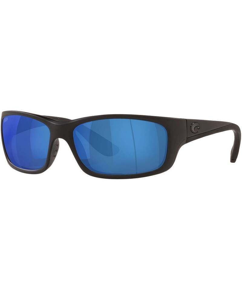 コスタ レディース アクセサリー サングラス・アイウェア Costa Mens 6S9023 Jose Mirrored 62mm Rectangle Polarized Sunglasses Bla