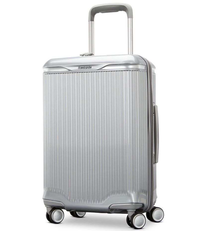 サムソナイト レディース バッグ スーツケース Samsonite Silhouette 18 Hardside CarryOn Spinner Metallic Silver シルバー