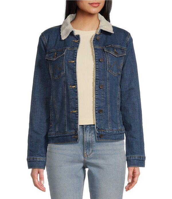 ラングラー レディース アウター ジャケット・ブルゾン デニム WranglerR Sherpa Linedenim Jacket Denim デニム