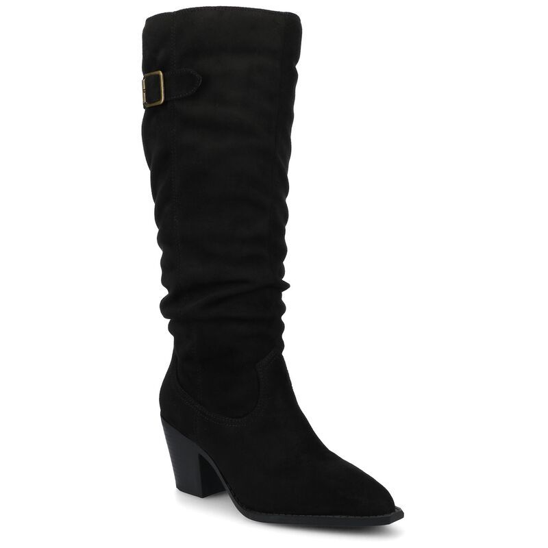 ジャーニー レディース シューズ ブーツ・レインブーツ Journee Kaleah Womens Comfort Slouchy KneeHigh Pointed Toe Buckle Detail