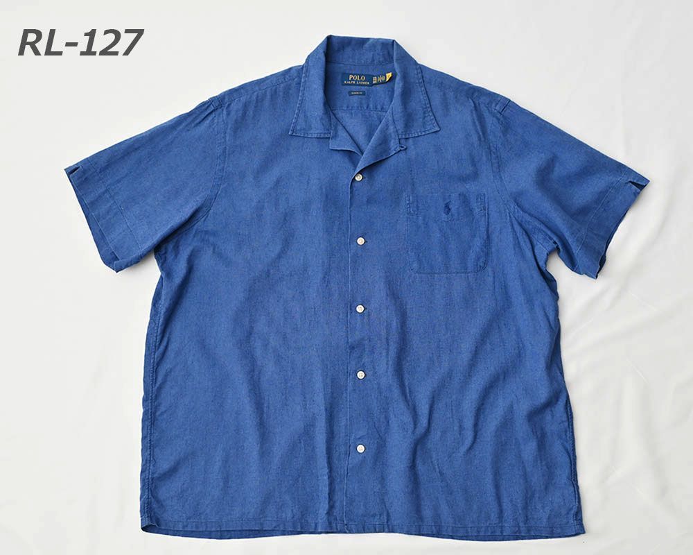 ［USED］POLO RALPH LAUREN ポロ ラルフローレン リネン コットン 半袖オープンカラーシャツ サイズ：XXL [RL-127] 9,472円