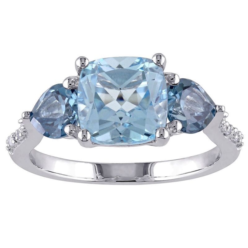 ステラ グレース レディース アクセサリー リング Stella Grace Sterling Silver Sky Blue Topaz London Blue Topaz Diamond Acce