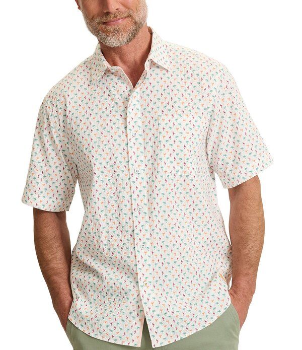 トッミーバハマ メンズ トップス シャツ トール Tommy Bahama Big Tall Nova Wave Flock Ito You Short Sleeve Woven Shirt Whit 29,770円