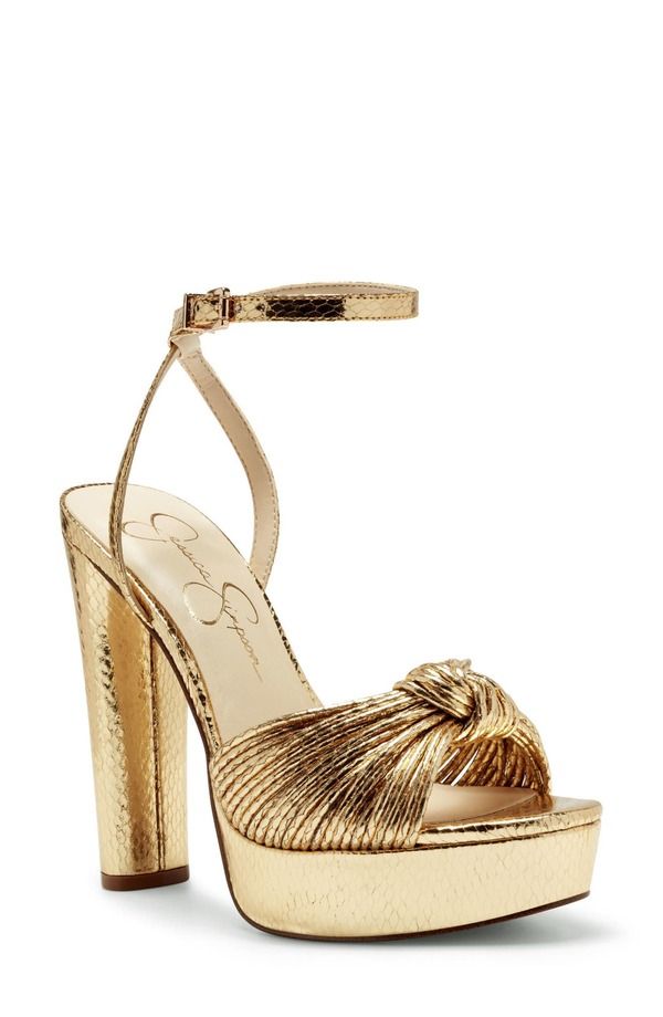 ジェシカシンプソン レディース シューズ ヒール プラットフォーム サンダル Jessica Simpson Immie Platform Sandal Gold ゴールド