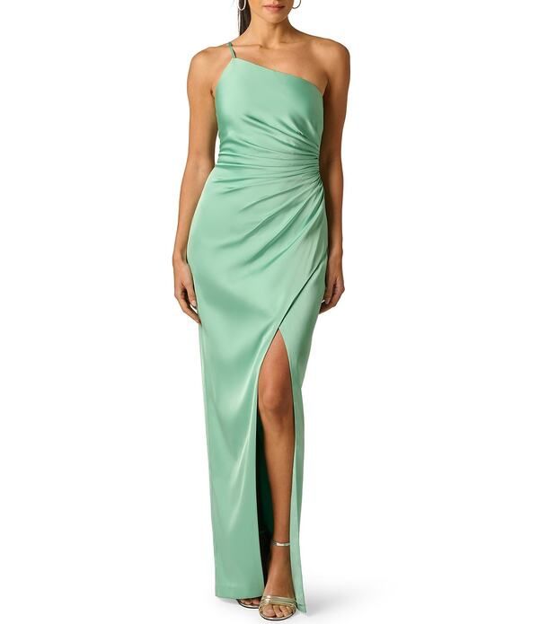 アドリアナ パペル レディース トップス ワンピース プリーツ サテン ノースリーブ Adrianna Evening by Adrianna Papell Stretch Satin One Sho