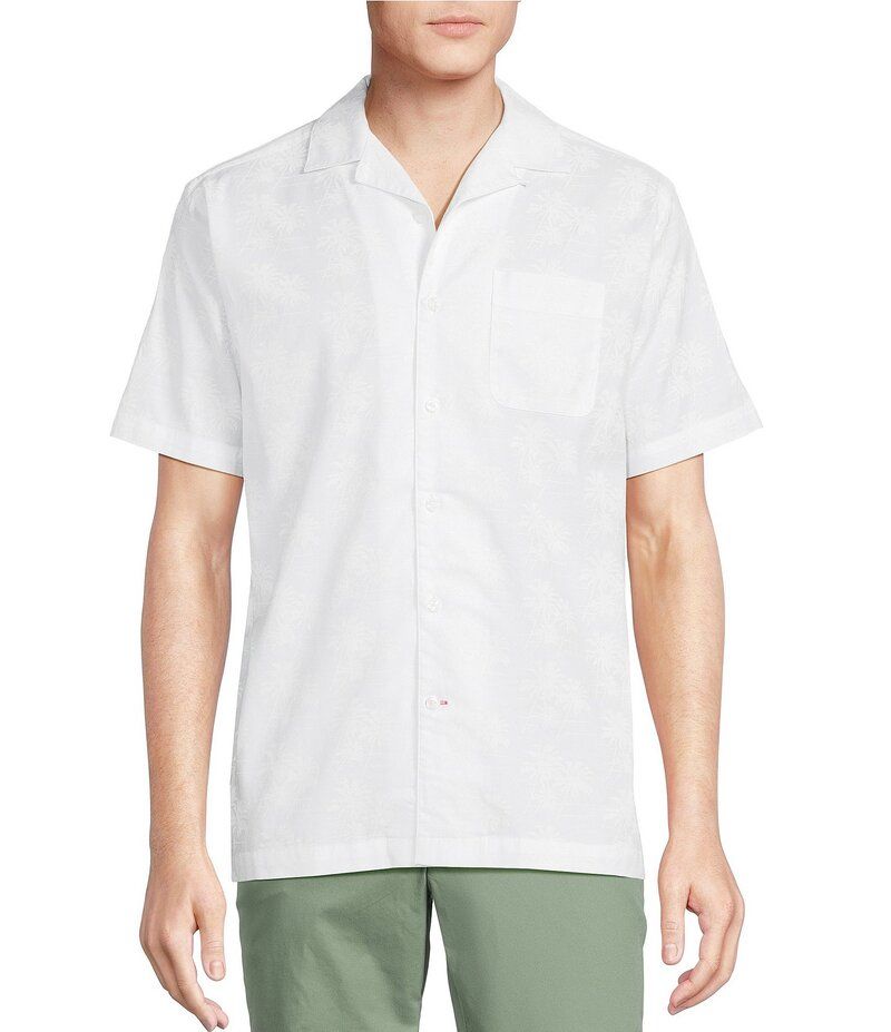 ダニエル クレミュ メンズ トップス シャツ Cremieux Blue Label St Tropez Collection Palm Tree Short Sleeve Woven Camp Sh 6,986円