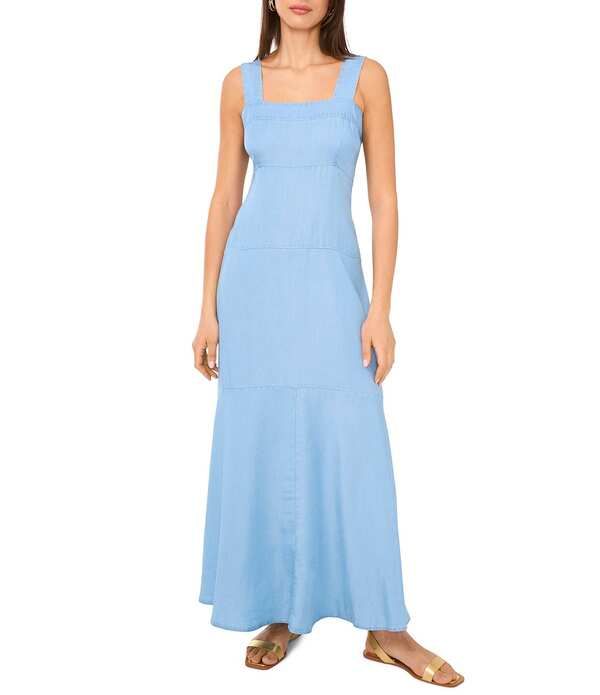 ヴィンスカムート レディース トップス ワンピース A ライン ノースリーブ マキシ Vince Camuto Square Neck Sleeveless Maxi ALine Dress Indi