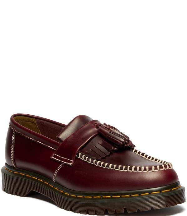 ドクターマーチン メンズ シューズ スリッポン・ローファー Dr Martens Mens Adrian Ben Tasseloafers Cherry Red レッド