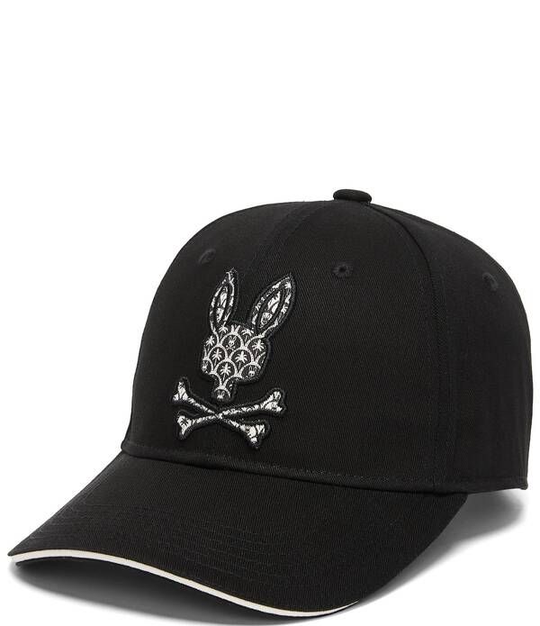 サイコバニー メンズ アクセサリー 帽子 刺繍 キャップ ロゴ Psycho Bunny Brad Embroidered Logo Baseball Cap Black ブラック 12,766円