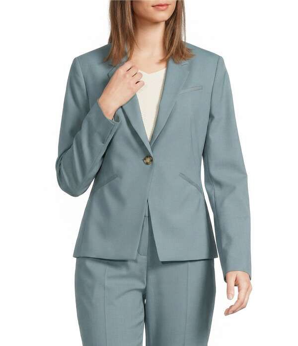 ヒューゴボス レディース アウター コート ブレザー BOSS By Hugo Boss Jia Notch Lapelong Sleeve Blazer Bright Blue ブルー