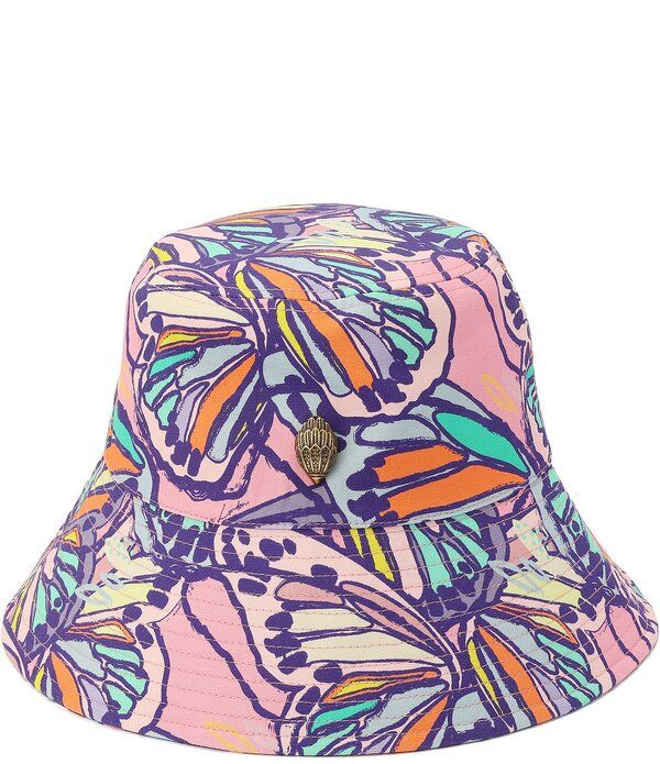カートジェイガーロンドン レディース アクセサリー 帽子 プリント Kurt Geiger London Butterfly Print Bucket Hat Pink ピンク