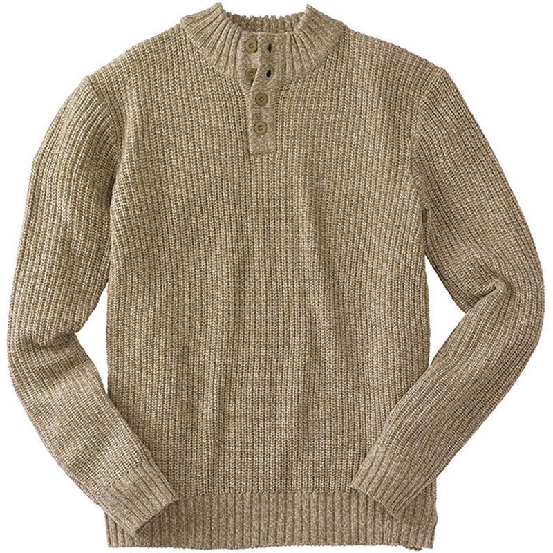 キングサイズ レディース アウター ニット・セーター トール KingSize Mens Big Tall Henley Shaker Sweater Khaki Marl マール