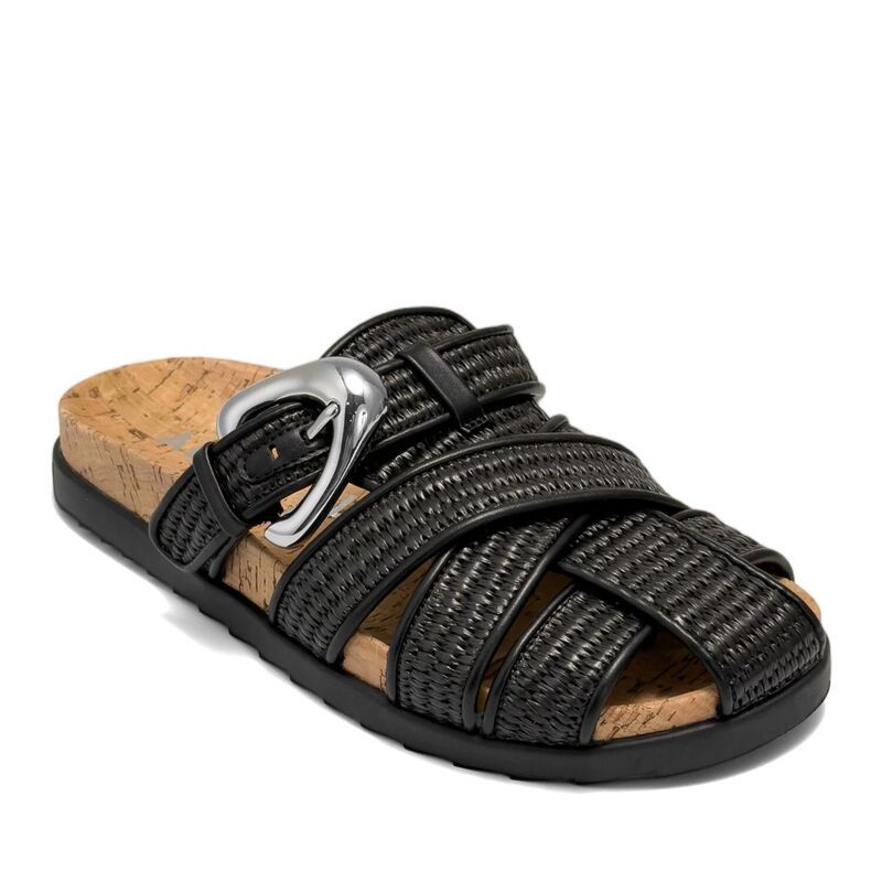 エアロソールズ レディース シューズ サンダル Aerosoles Liberty Womens Woven SlipOn Fisherman Mules Black ブラック