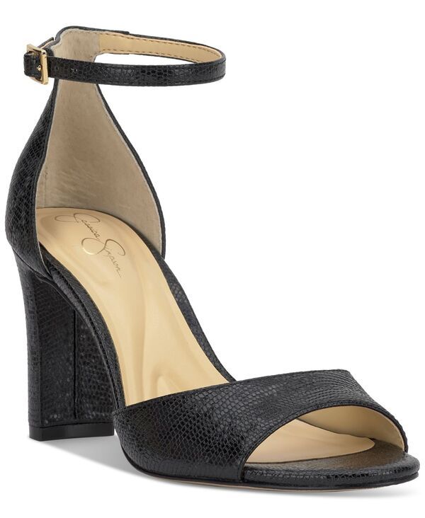 ジェシカシンプソン レディース シューズ サンダル ヒール Jessica Simpson Womens Luxcilla BlockHeel Dressandals Black Lizard ブラッ