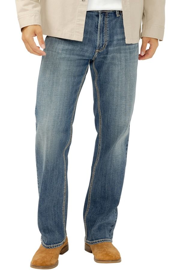 シルバー ジーンズ メンズ ボトムス デニムパンツ リラックスフィット ストレート Silver Jeans Co Zac Relaxed Fit Straight Leg Jeans NEWAVE