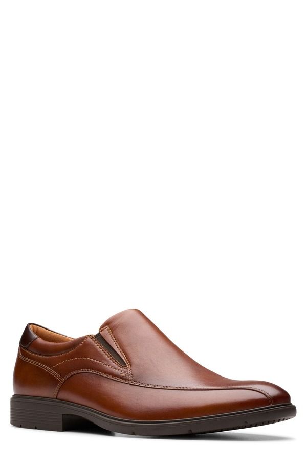 クラークス メンズ シューズ ローファー Clarks Eldredge Step Loafer Men DARK TAN LEATHER タン