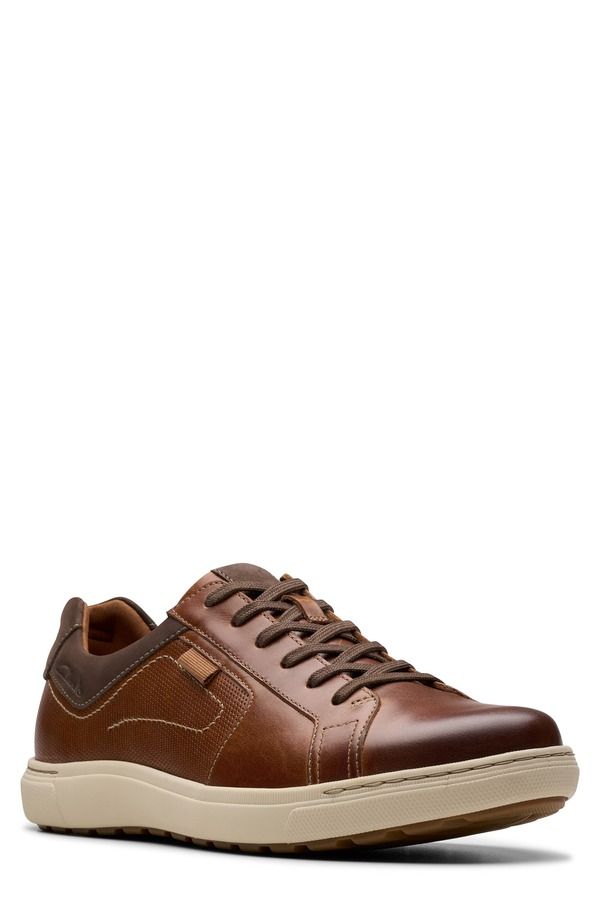 クラークス メンズ シューズ スニーカー レース レザー Clarks Mapstone LaceUp Leather Sneaker Men TAN LEATHER タン 27,820円