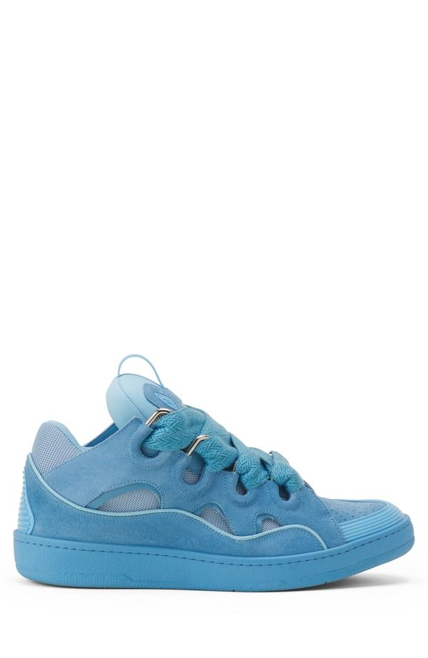 ランバン メンズ シューズ スニーカー モノクロ スエード Lanvin Curb Monochrome Suede Sneakers Men Blue ブルー